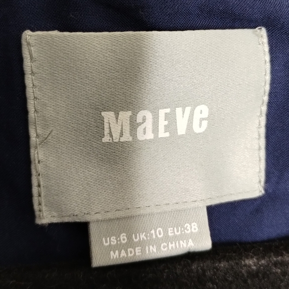 Anthropologie MAEVE Button Down Tunic Top Crushed Velvet Velour Navy Size 6 - Picture 6 of 8